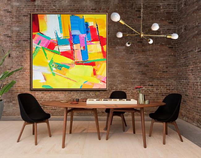 Palette Knife Contemporary Art #L44A - Click Image to Close